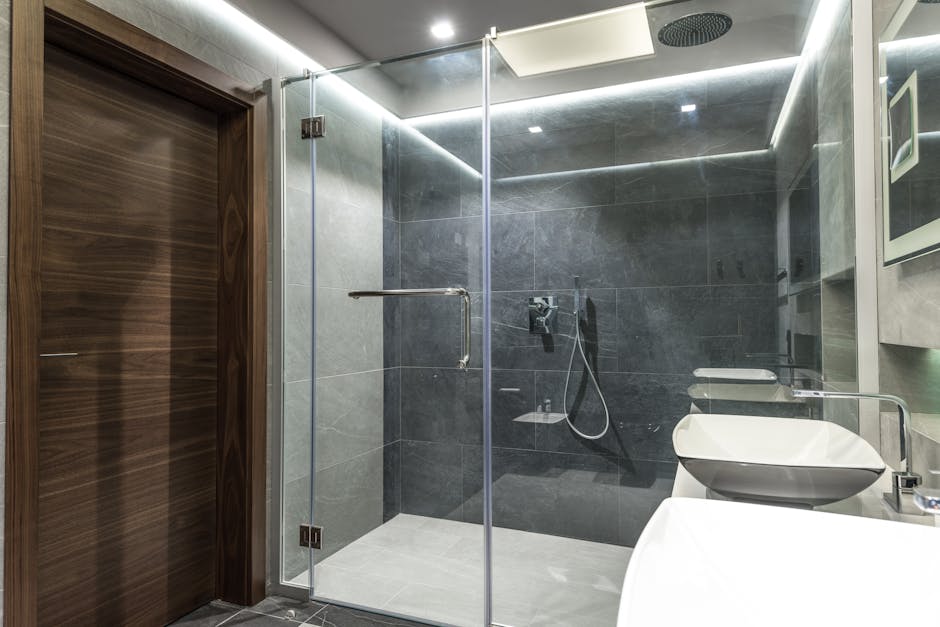 Frameless glass shower door
